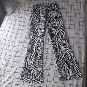 Zebra flare pants